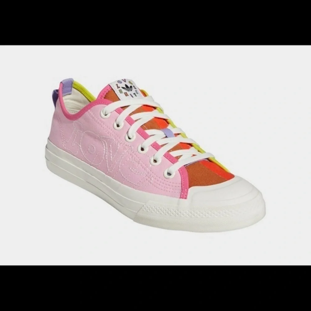 Adidas Originals Nizza Pride Embroidered Stitch Detail Colorblock New Sneakers